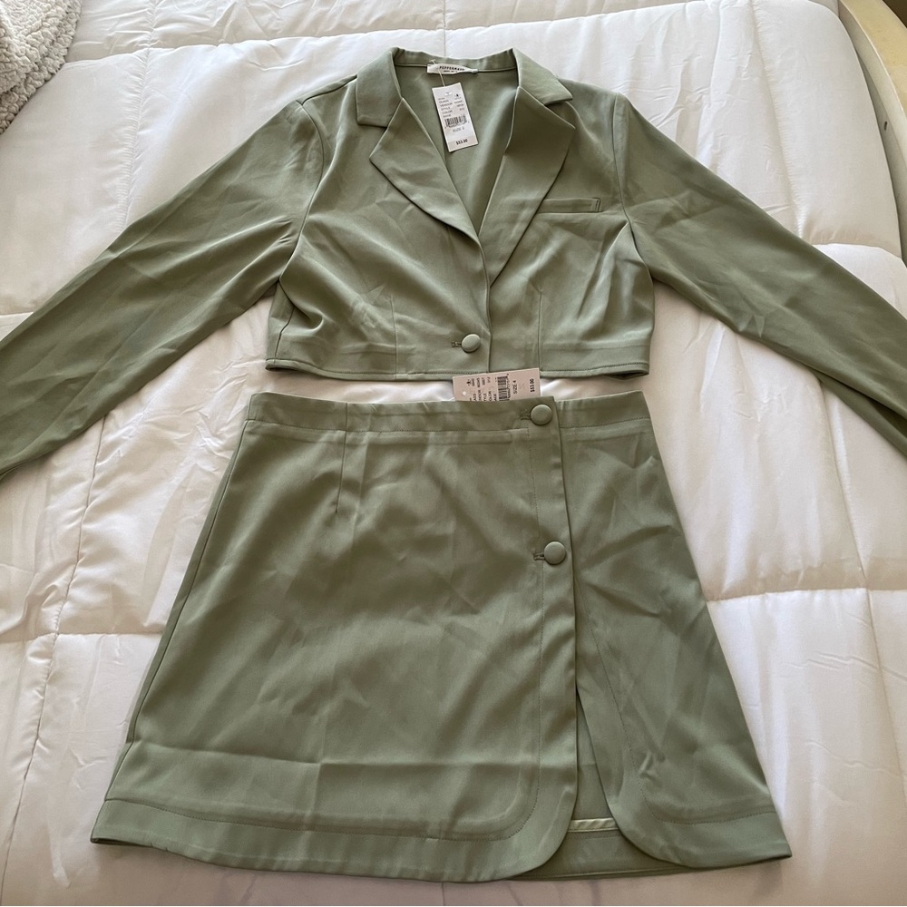 Pacsun- Peppermayo Cropped Blazer and Skirt Set